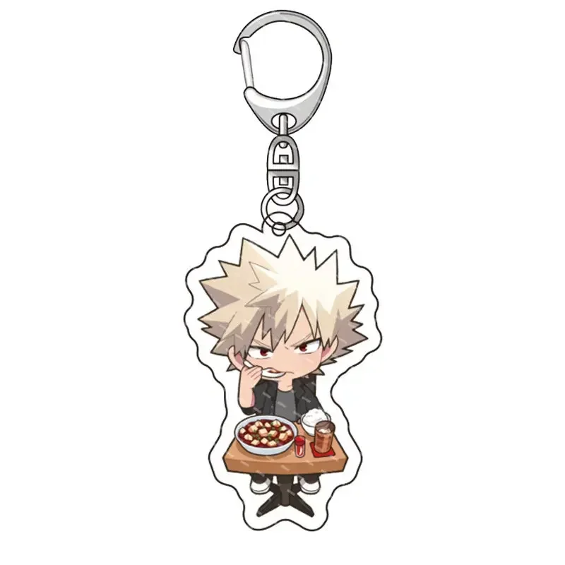 Fashion Anime My Hero School Keychain Cartoon Character Midoriya Izuku Deku OCHACO Acrylic Key Chain Fans Collection Jewlry Gift