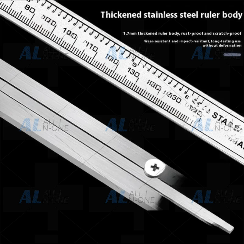 Professional Solar Digital Calipers 150mm Water Steel Double Power Supply Accuracy Instrument For Craftsmen