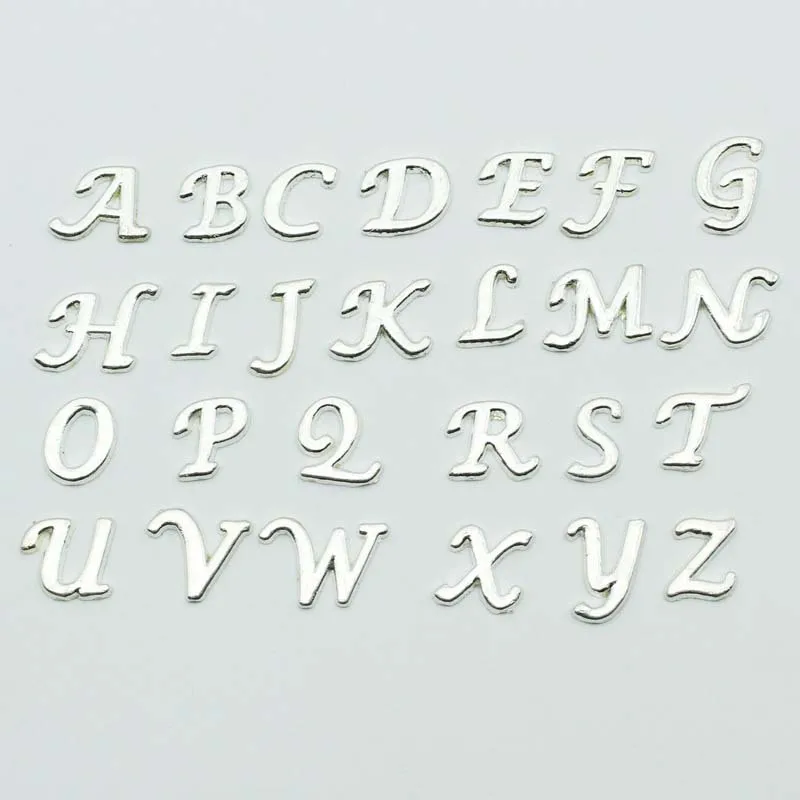 Hot Selling 130pcs Alphabet Foating Charms Living Glass Memory Locket Jewery Accessory