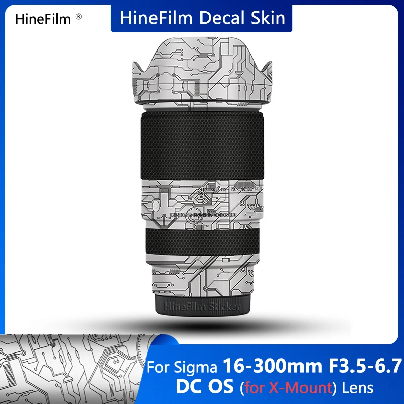 Hinefilm Skin for Sigma 16 300 Fuji X Mount Lens Decal Skin for Sigma 16-300mm F3.5-6.7 Lens Wrap Cover 16300 Sticker Protector