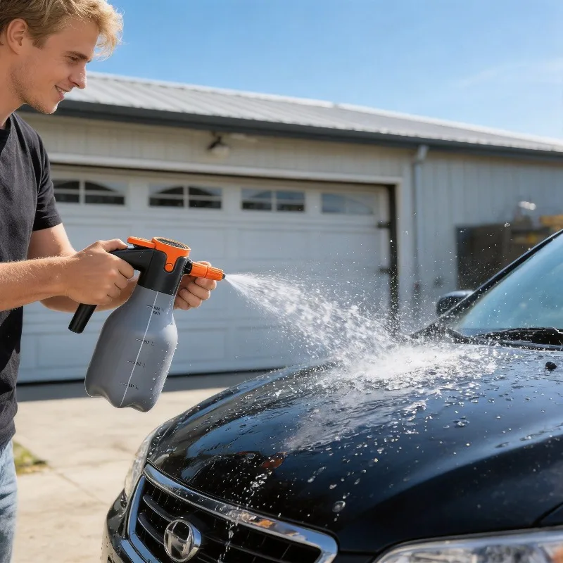 2L High Pressure Electric Water Sprayer Rechargeable Handheld Atomizing Can Practical Tool For Car And Garden Sprinkling