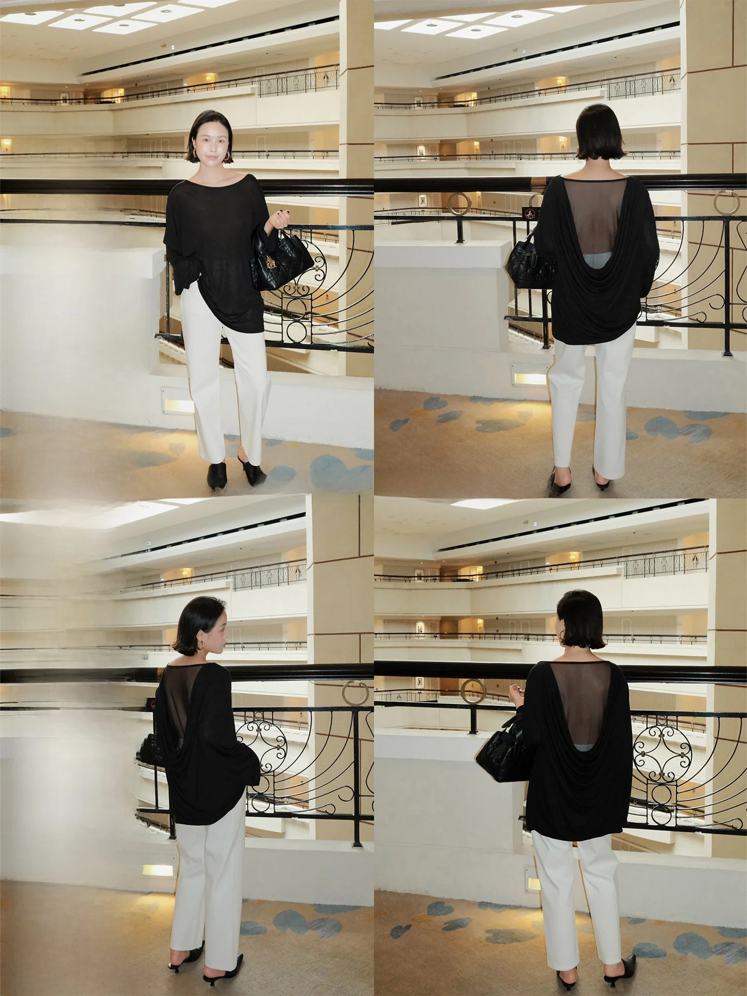 

Netie Bal Long Sve Knitted Me Top French Sle Loose Fit Polyester Blend Mid-Length Women's Faion Autumn New Ar...