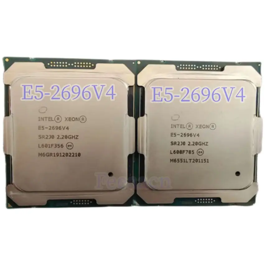 Usado Xeon CPU SR2J0 2696V4 E5 2.20GHz 22 núcleos 44 threads 55M LGA2011-3 E5-2696 V4 processador E5 2696V4 E5 2696V4