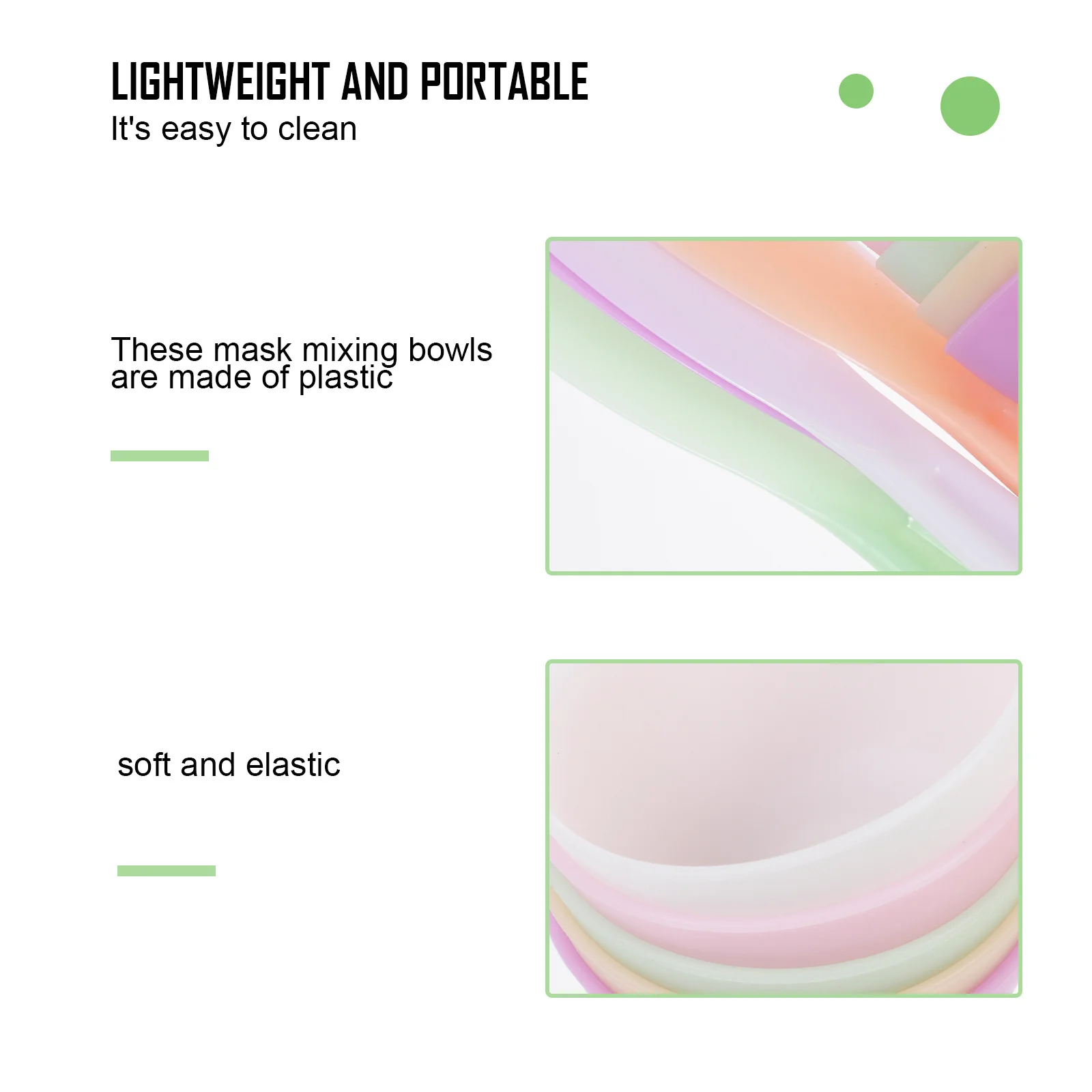 

20Pcs DIY Face Mask Mixing Bowl Silicone Beauty Supply for Home Salon Use Anti-Drop Modulating Bowl Multi-Functional