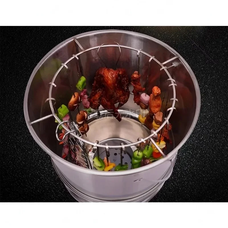 

Barbecue Oven Hanging Oven Steaming, Household Smokeless Commercial Barbecue Barrel Tank