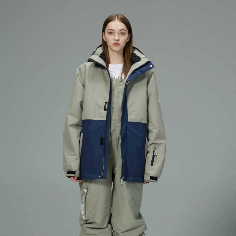 

W2EJOURNEY Женский и мужской лыжный костюм премиум-класса, сноуборд, катание на лыжах, уличная горная ветрозащитная водонепроницаемая теплая спортивная куртка, пальто