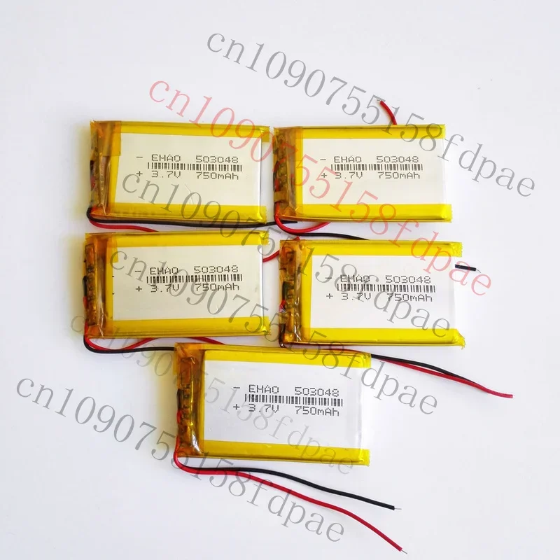 

OK 5 pcs 3.7V 750mAh lipo rechargeable Battery Cell 503048 For MP3 GPS Speaker MP4