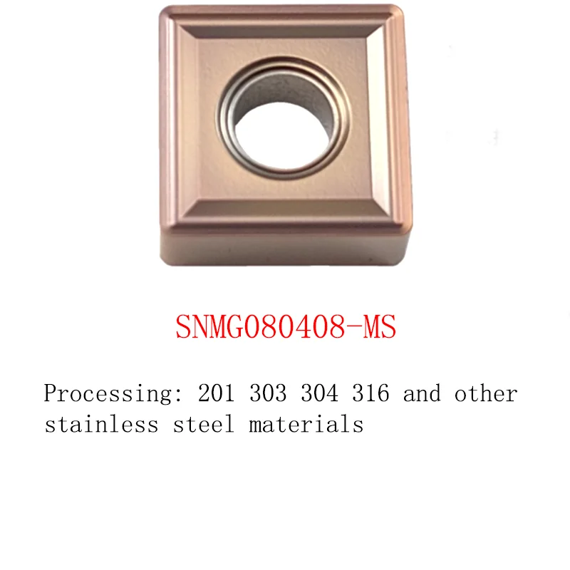 5PCS CNC Turning Insert Inserts SNMG 120408-MA Machine Tool Holder Grain Grooving Head Square For Stainless Steel