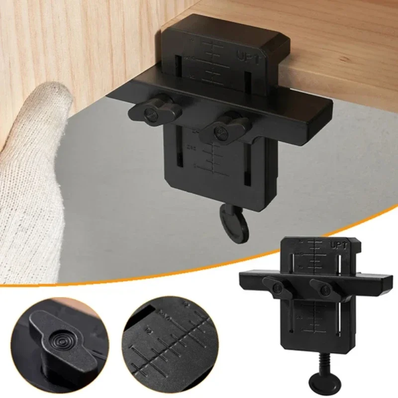 Multifunctional Cabinet Door Mounting Jig Floor Cabinets Frame Install Clip Mini ABS Plastic Support Arm for Hidden Door Install