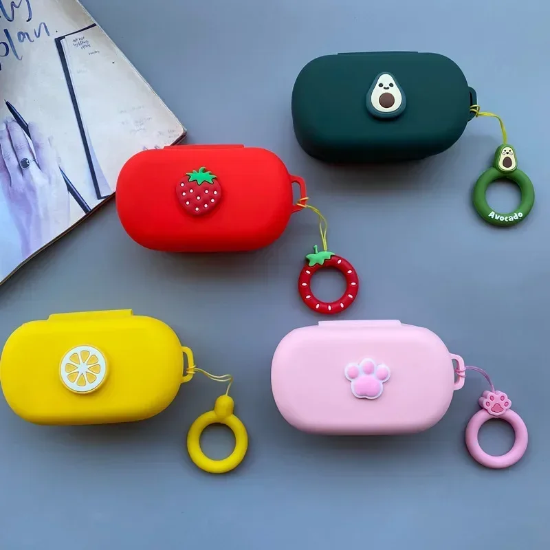 Cute Fruit Flower Silicone Cover for Bose QuietComfort Earbuds Case Noise Canceling Earbuds Shockproof Case Bluetooth Earphone