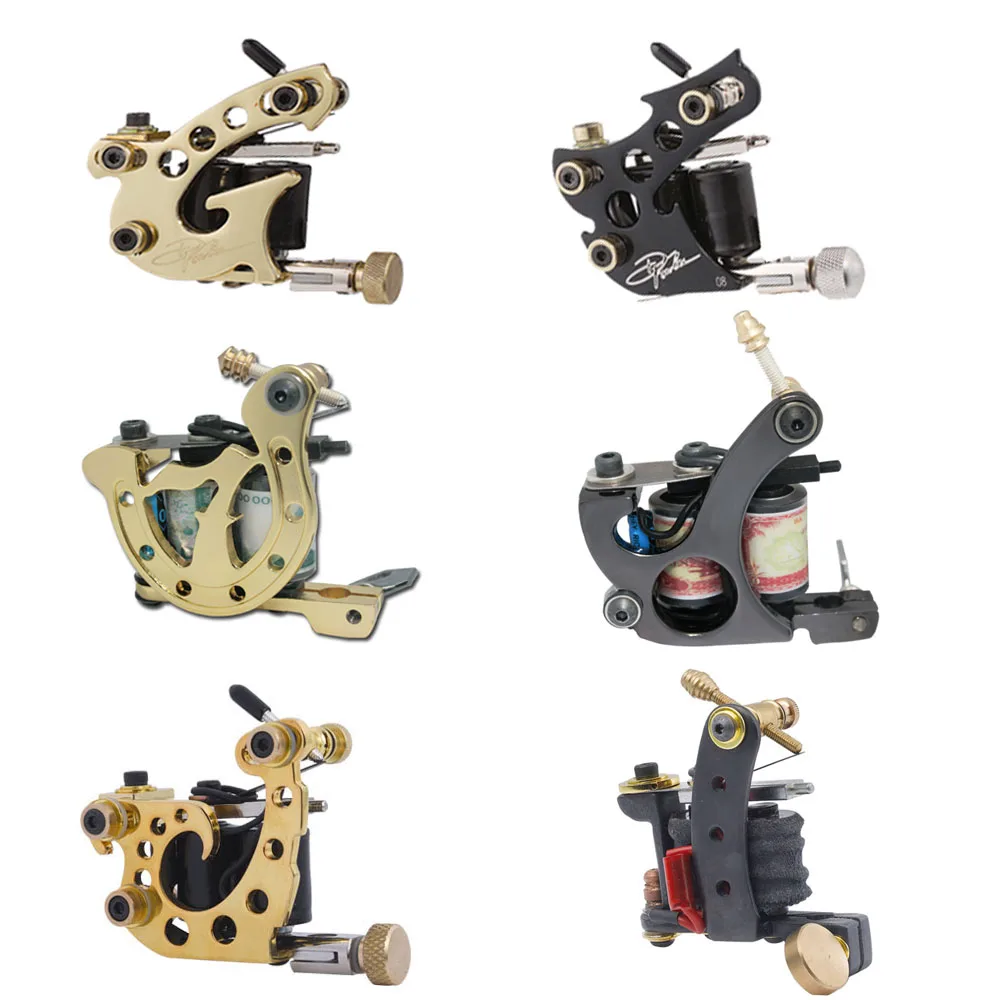 Professional Tattoo Coil Machine Gun Wire Cutting Liner Shader 10 Wrap Coils Liner Shader Body Art Coil Tattoo Machine
