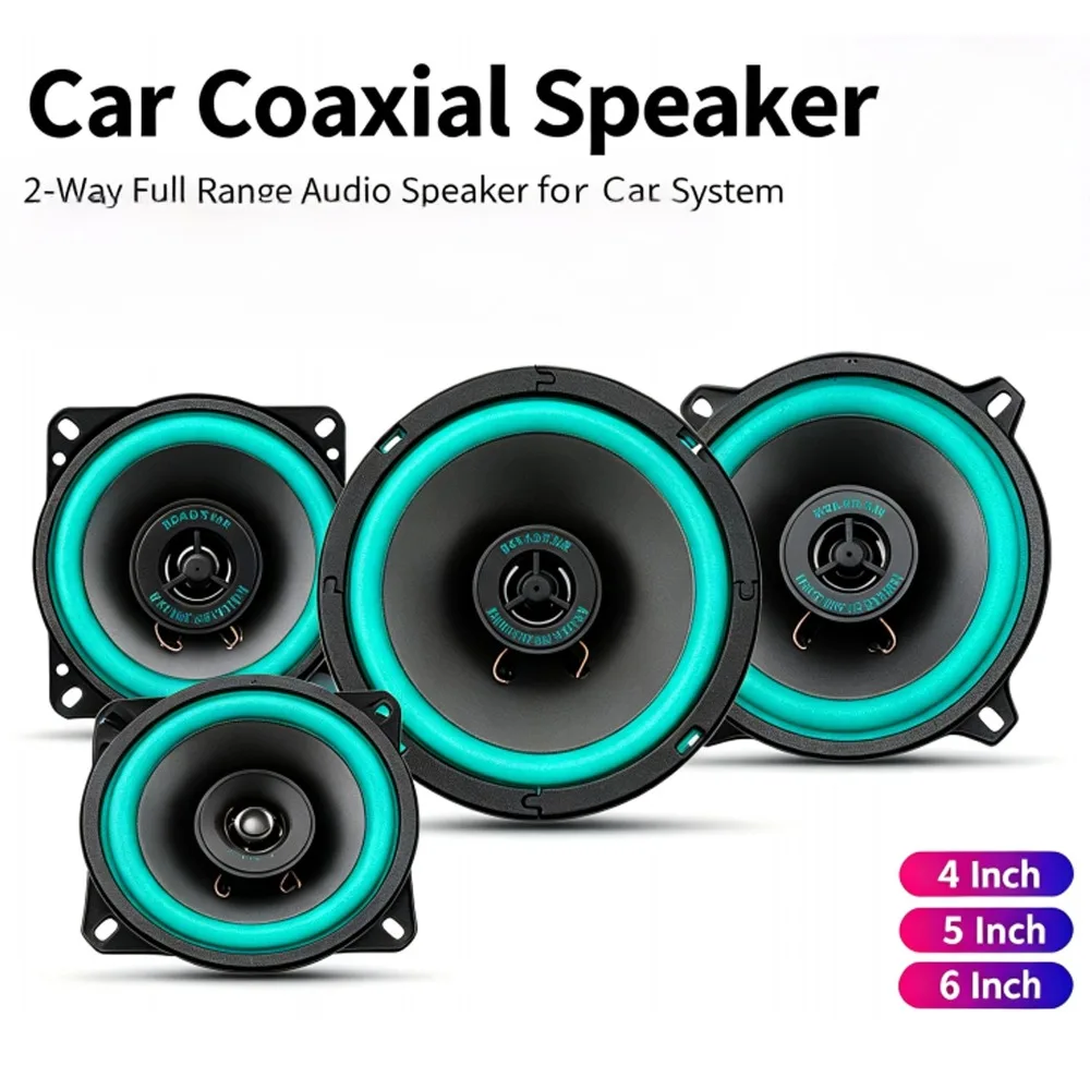 4/5/6 Inch Car Speakers 100W/160W Max Universal HiFi Coaxial Subwoofer Car Audio Music Stereo Full Range Frequency Auto Speakers