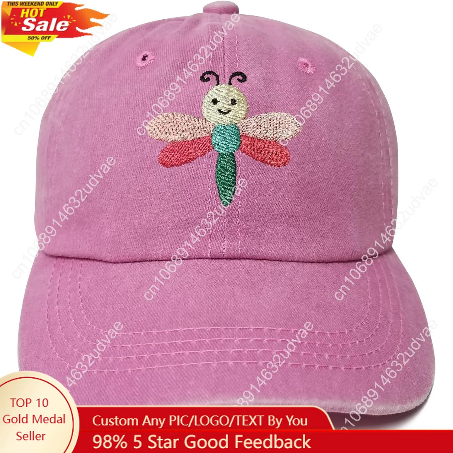 

Embroidered Animal Baseball Hats for Boy and Girl