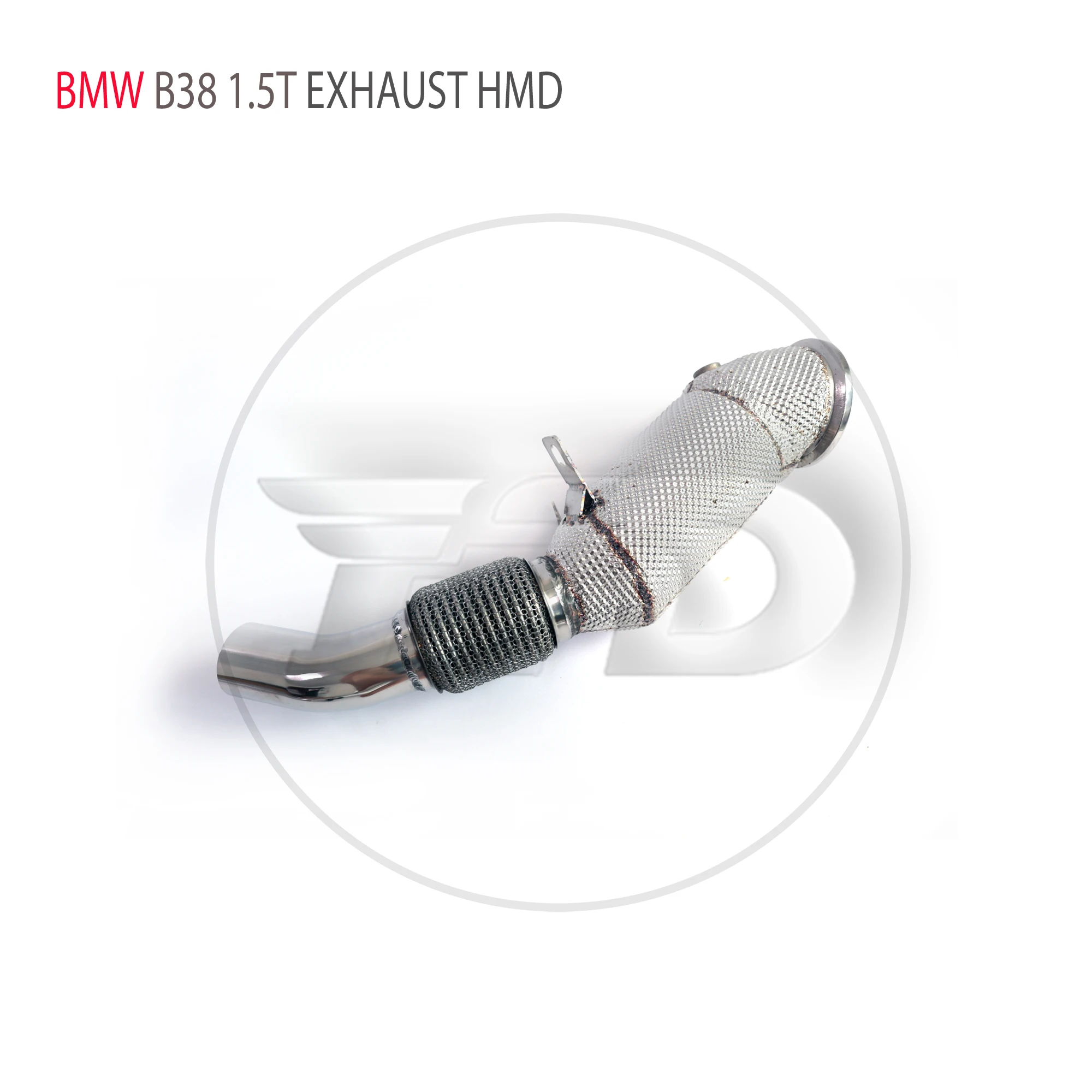 HMD knalpot sistem aliran tinggi kinerja Downpipe untuk BMW 218i 220i F22 F23 B38 mesin 1.5T konverter katalis Header