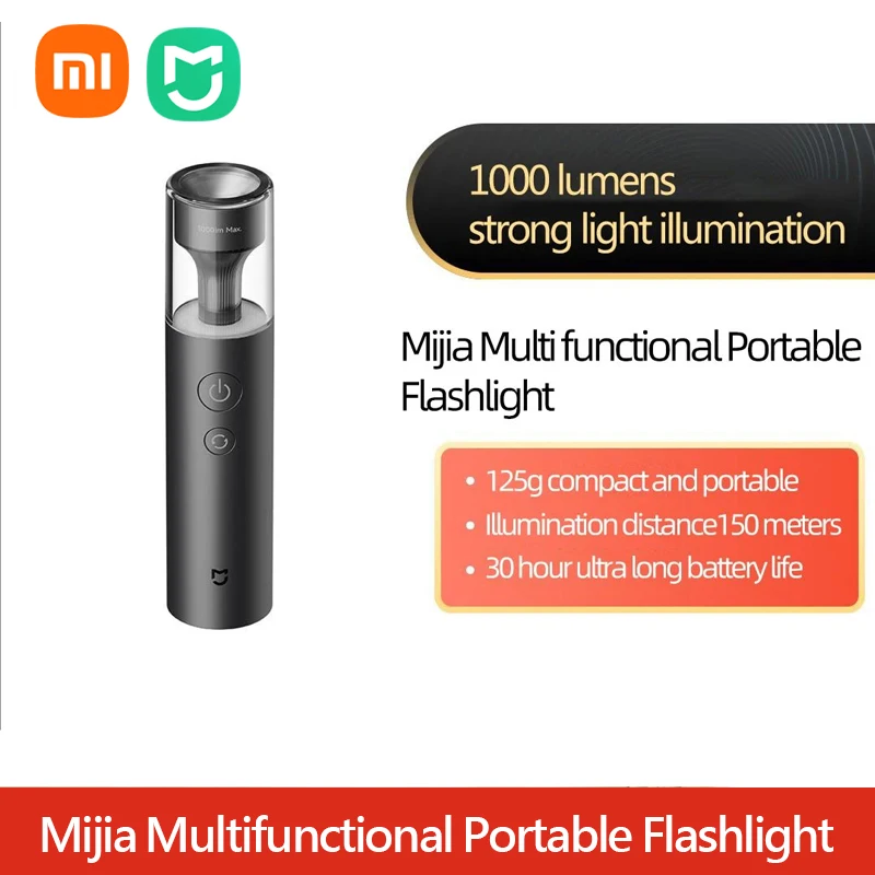 Xiaomi Mijia LED Flash light Protable Multi Funzionale Ricaricabile 3100mAh 1000 lumen IP65 Luce di emergenza impermeabile per esterni