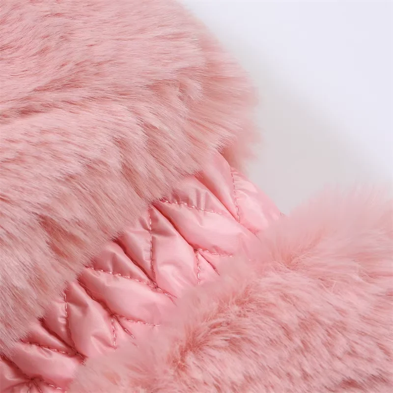 GSOU SNOW Women Ski Jacket Snowboard Faux Fur Slim ski coat Insulated Windproof Outdoor Winter Thick and warm Keep warm -30