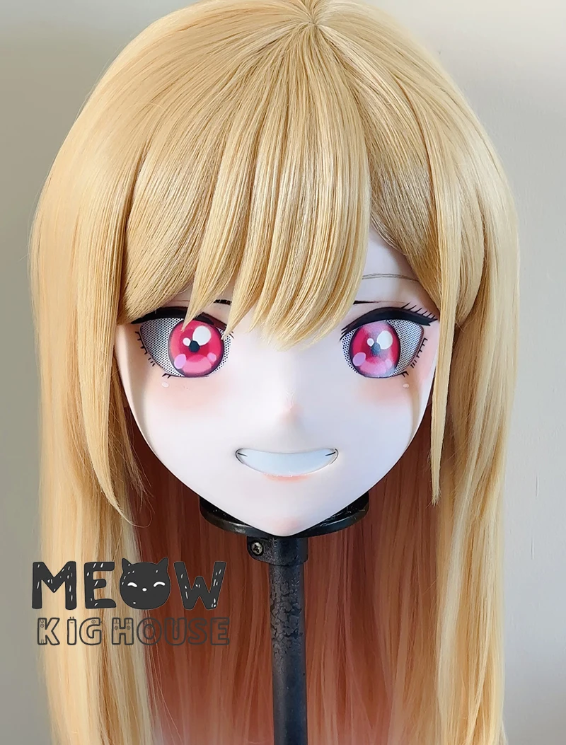 

(STK032) Stock PLA Material Full Head Lockable Crossdress Male to Female Japanese Cartoon Anime Game Character Kigurumi Mask