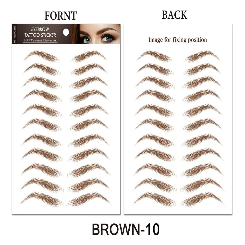 Women Fashion Authentic Brow Eyebrow Color Eyebrow Stencil Eyebrow Tattoo Sticker False Eyebrows Brow Tattoo