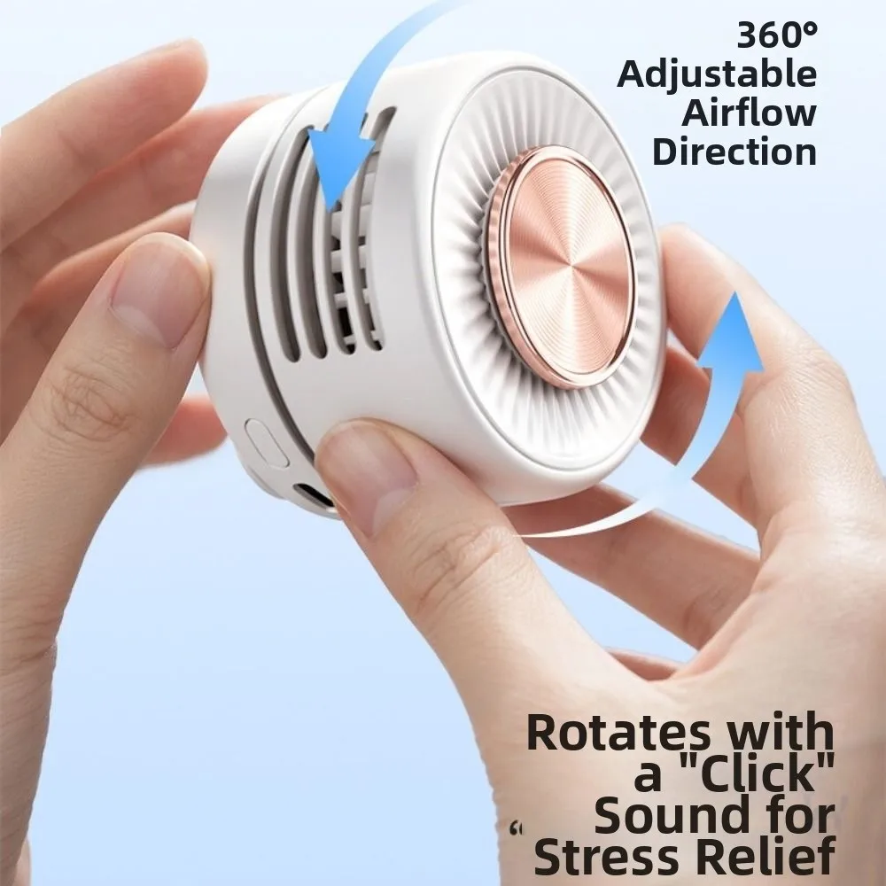Bladeless Clip-On Waist Fan Rotatable Mute Handheld Air Cooler Multi-functional 3 Adjustable Speed Mini Electric Fans Travel