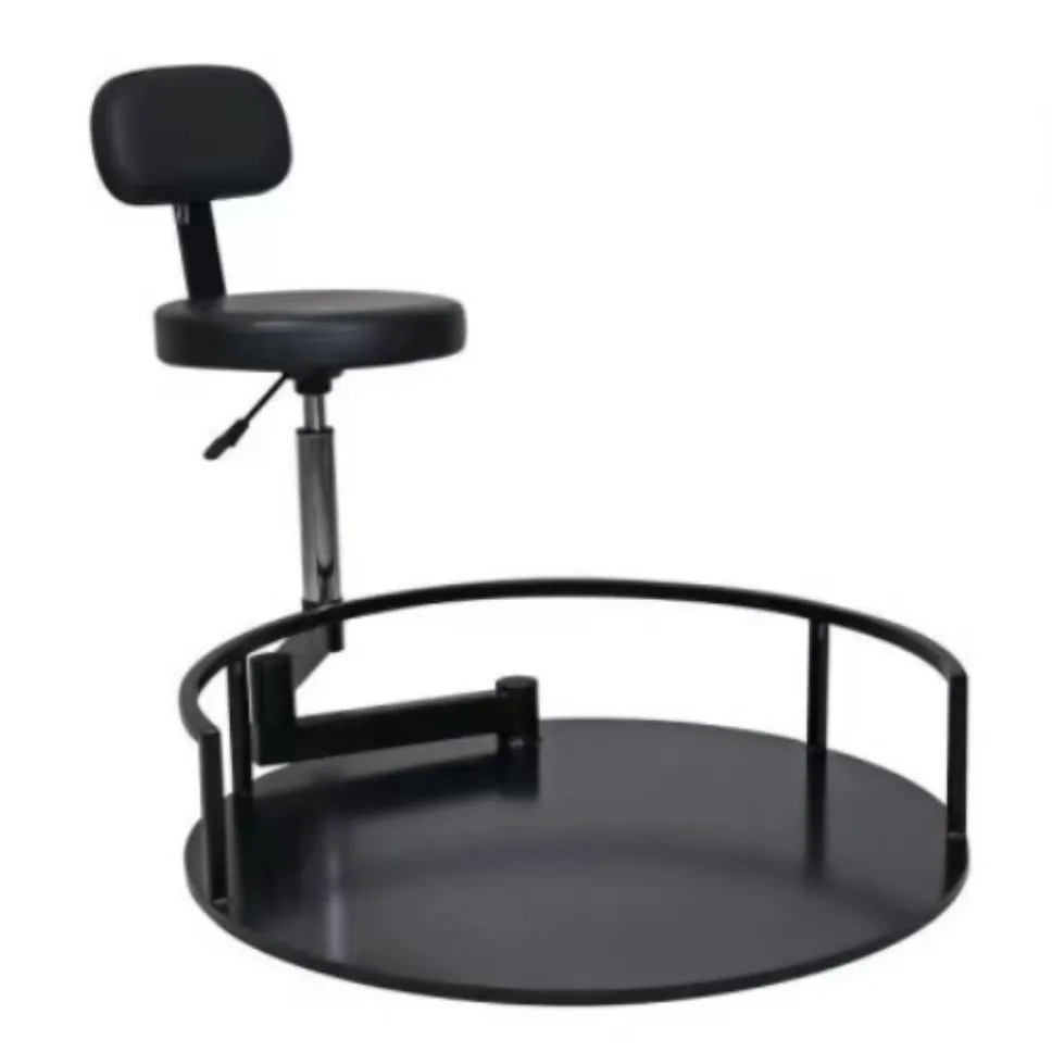 BarberPro Heavy-Duty 360° Swivel Chair with Hydraulic Lift Anti-Bacterial Leather Stylist Seat for Barber Shop