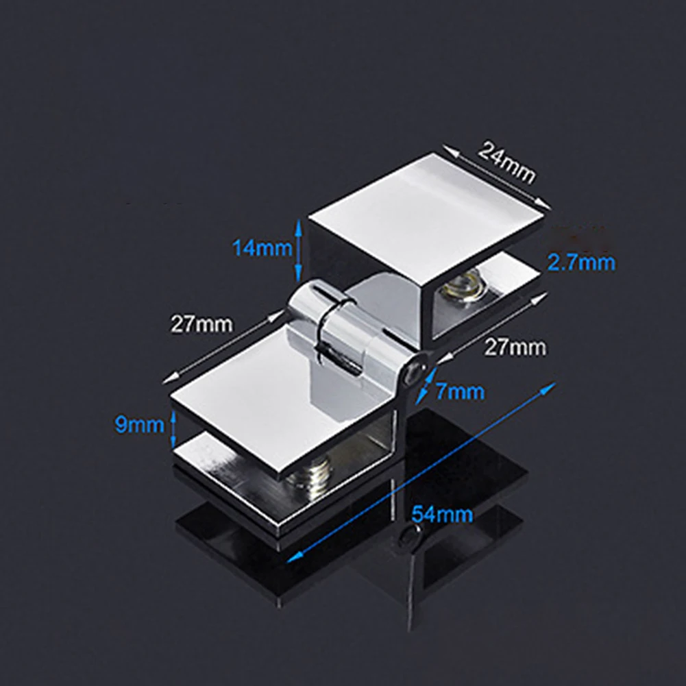 Glass Door Hinges Home Hardware No-hole Glass Door Hinges Shower Glass Door Hinge Single Double Sides Clamp Furniture Hinges