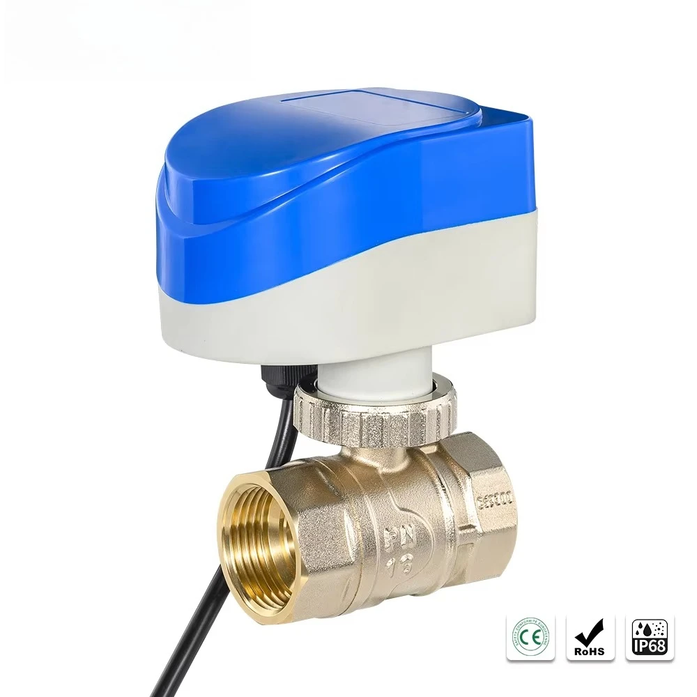Lead-Free Eco-Friendly Brass Electric Ball Valve IP68 Waterproof CE Certified for Water OEM Customizable High Temperature