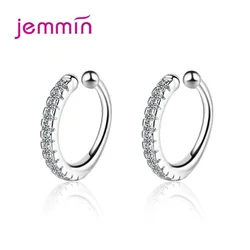 925 Silver  Ear Clip Fashion Jewelry Trendy Style Sparkling Cubic Zirconia Best Gift For Women Girls Party Appointment