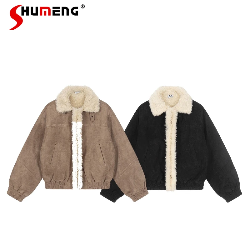 Men's 2025 Winter New Lapel Parkas Men's Retro Fashion American Style Loose Couple Warm Parkas Male Handsome Comfort Chic Coats