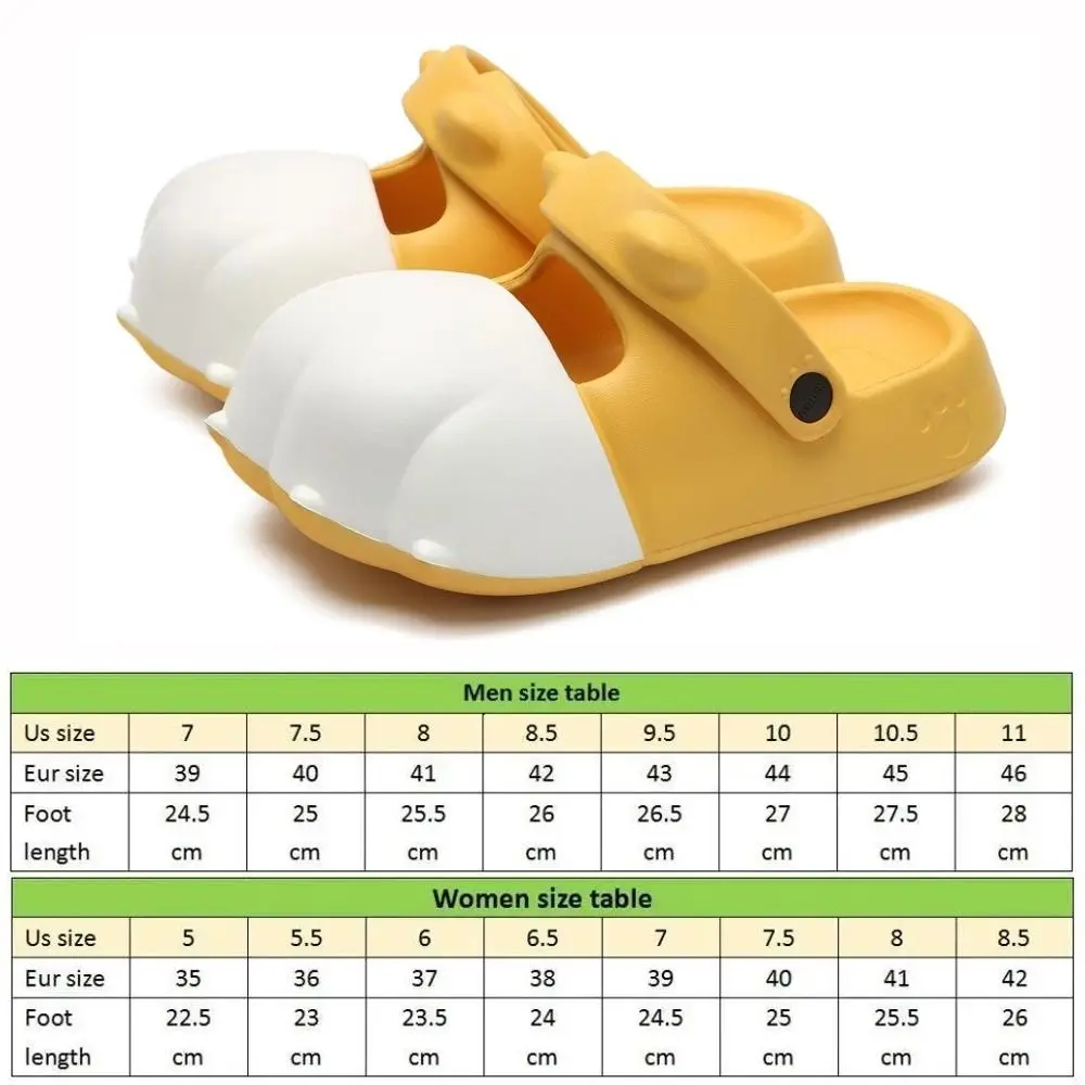 1 Pair EVA Cat Paw Slippers Anti Slip Wear-resistant Perforated Shoes Waterproof Thick Soled Claw Flip Flops view 6