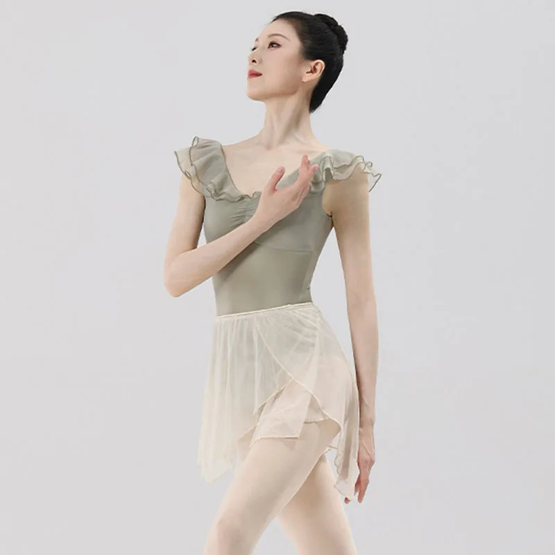 Jupe de Ballet pour femmes, design irrégulier, demi-jupe de danse, robe lyrique de Ballet pour adultes, jupe Tutu de danse de Ballet pour filles