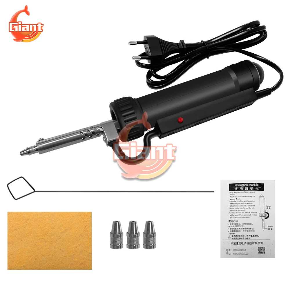 Electric Vacuum Solder Sucker Desoldering Suction Pump Soldering Iron Tin Welding Repair Tools 110V 220V