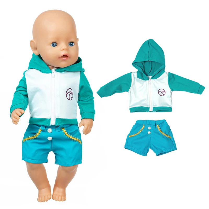 Doll Unicorn Romper Clothes for 40cm 43cm Born Baby Doll Wear Sets for 18 Inch Doll Coat Accessories Toys Wear