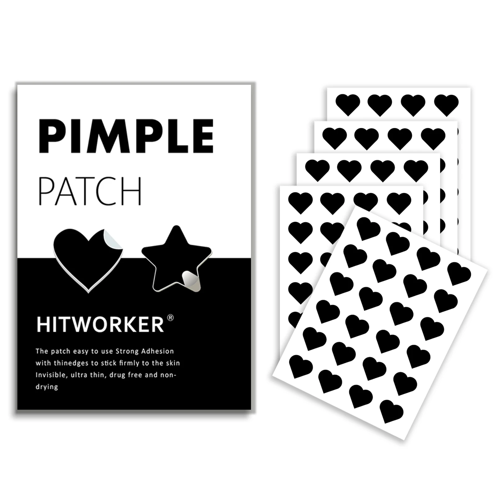 

120pcs Hydrocolloid Acne Patch Repair Acne Cleansing Invisible Breathable Waterproof Acne Cleansing Concealer Fade Clean