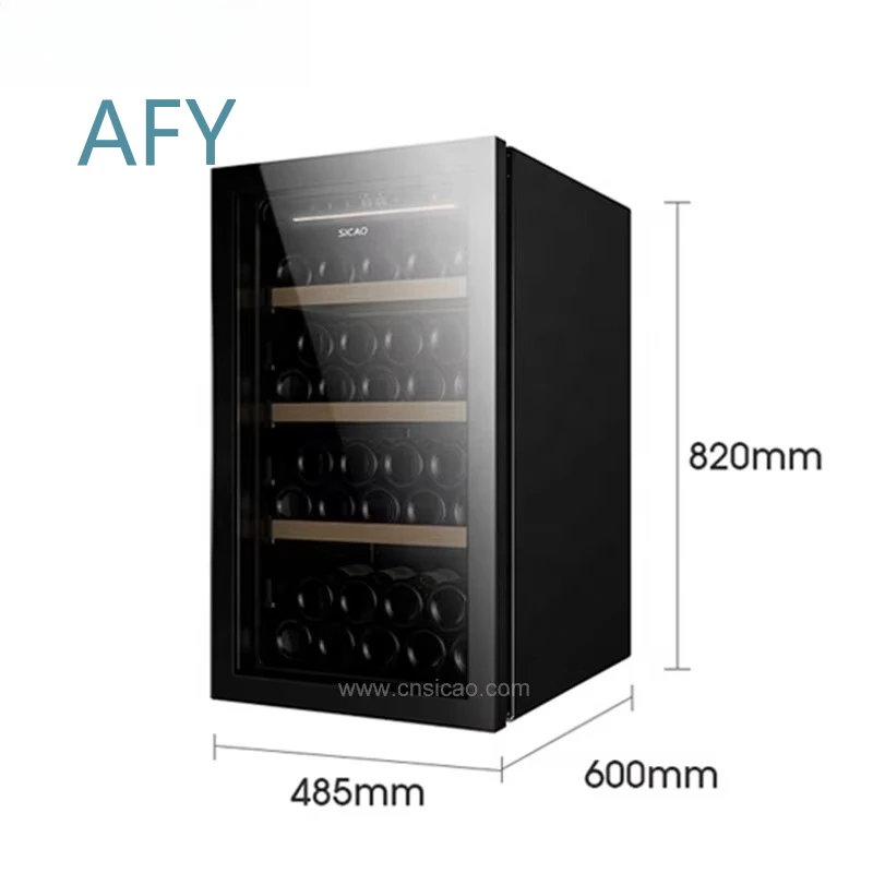 Display Silent Mini Bar Mirror Glass Door Compressor Wine Cooler for Home Use Built in Refrigerator for Wine Storage Fridge