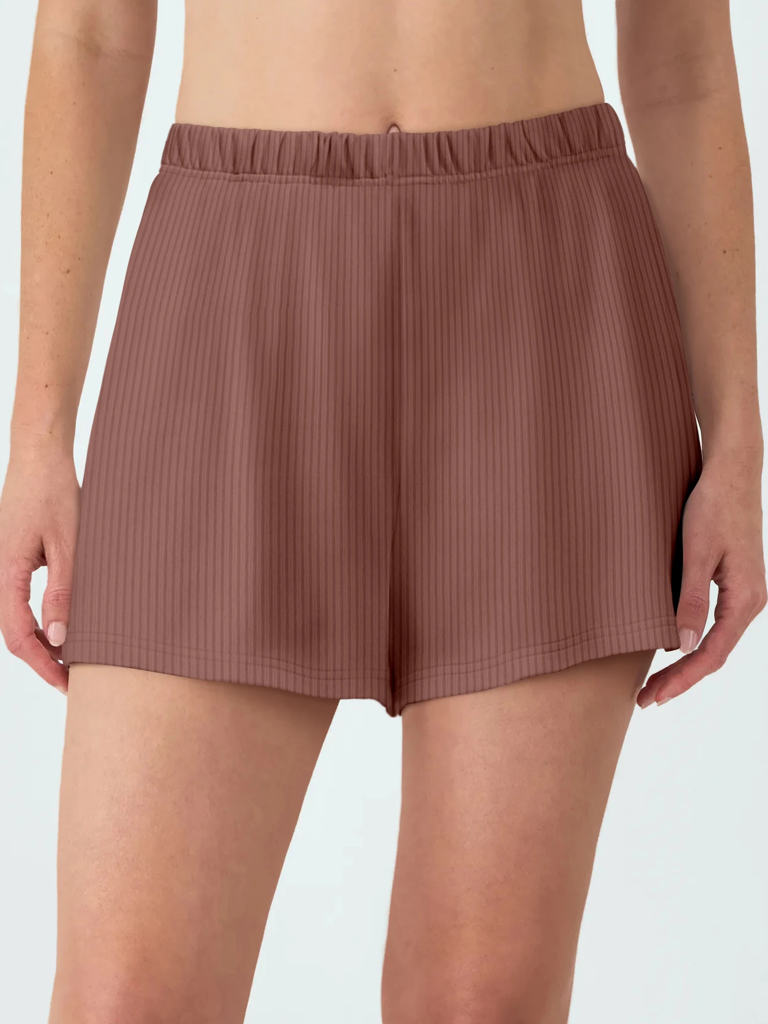 Effen kleur wijde pijpen shorts gedrapeerde hoge taille casual bovenkleding dames zomer dunne hotpants