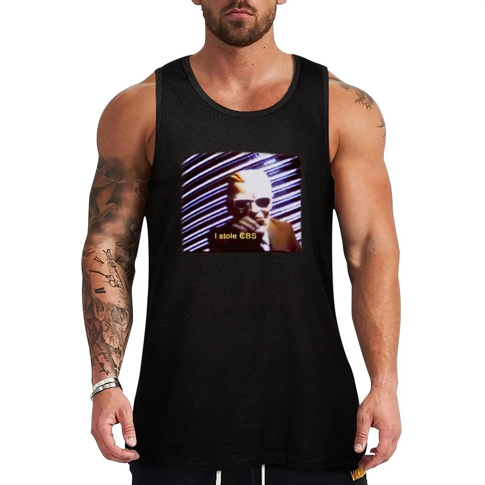 

Max Headroom Incident Tank Top Lightweight Sleeveless T Shirt Basic Casual Top
