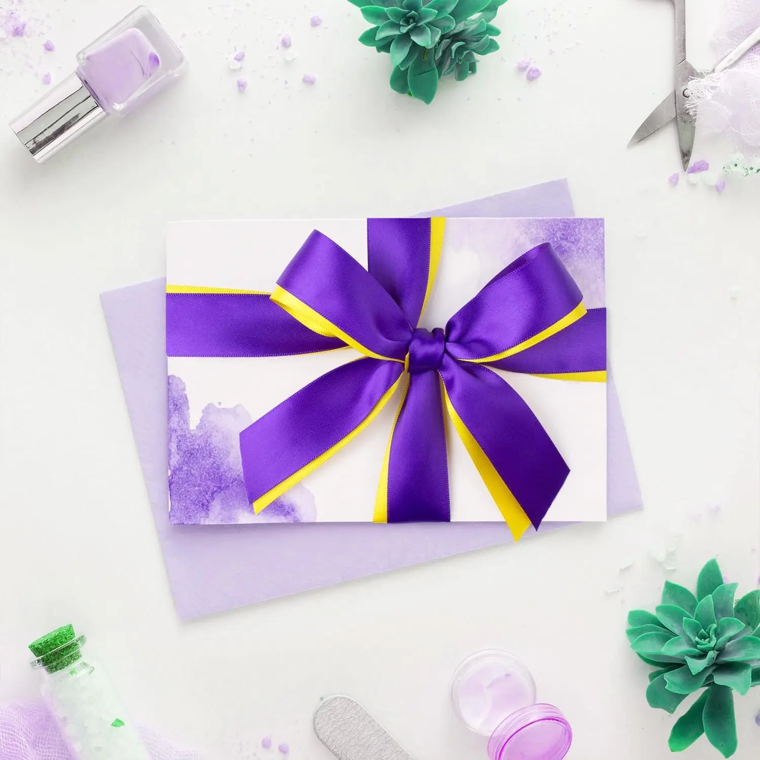 6 Rollen 150 Yards sortiertes einfarbiges Seidenband aus Satin und Satin für Hochzeitseinladungssträuße, Geburtstagsfeier, DIY-Geschenkverpackung – Detail 19