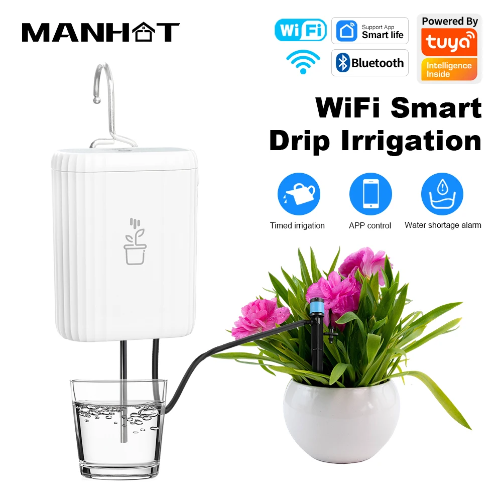 WiFi Smart Drip Irrigation Automatic Garden Plant Flower Watering System Sprinkler Drip Irrigation Device Pump Timer Tool