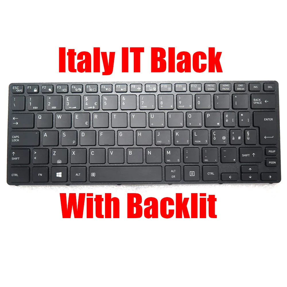GR IT Laptop Keyboard For Dynabook For Tecra A40-G Germany Italy Black New