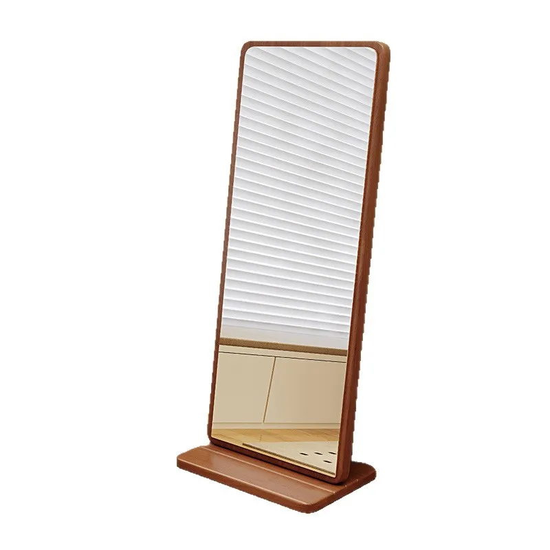 

Solid wood full-body floor-to-wall full-length mirror ins wind simple large home bedroom fitting changing mirror