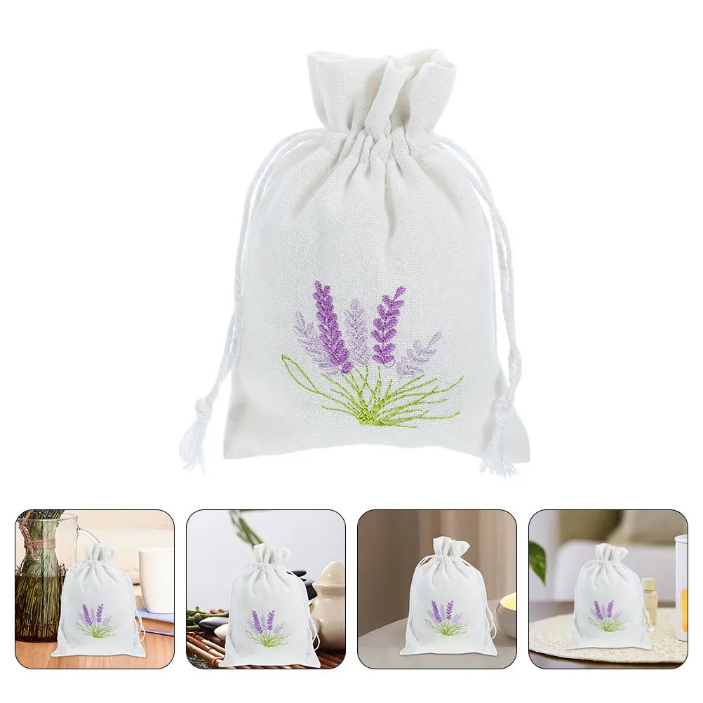 

5Pcs Lavender Sachet Bag Skinfriendly Canvas Drawstring Design Home Decor Storage Gift Jewelry Pouches Sachet Bags Empty