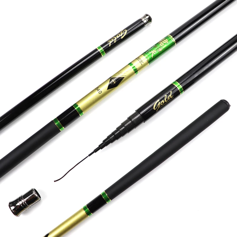 

Профессиональная телескопическая удочка из углеродного волокна, телескопическая удочка, профессиональная легкая портативная удочка для пресной воды