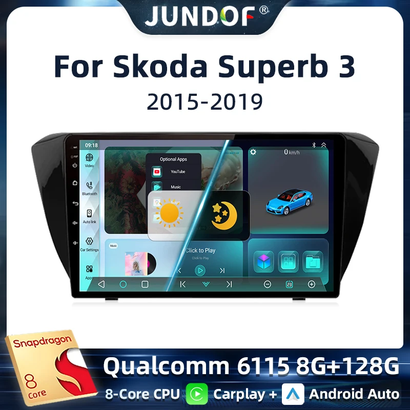 

Android 13 For Skoda Superb 3 2015 - 2019 Car Radio Multimedia Video Player Navigation stereo GPS No 2din 2 din dvd