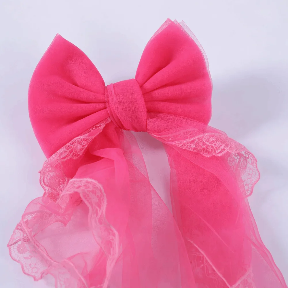 Elegant Lace Curtain Bow Tiebacks Belt Tied Solid Color Curtain Strap Bow-knot Design Dreamy Style Curtain Zip Ties