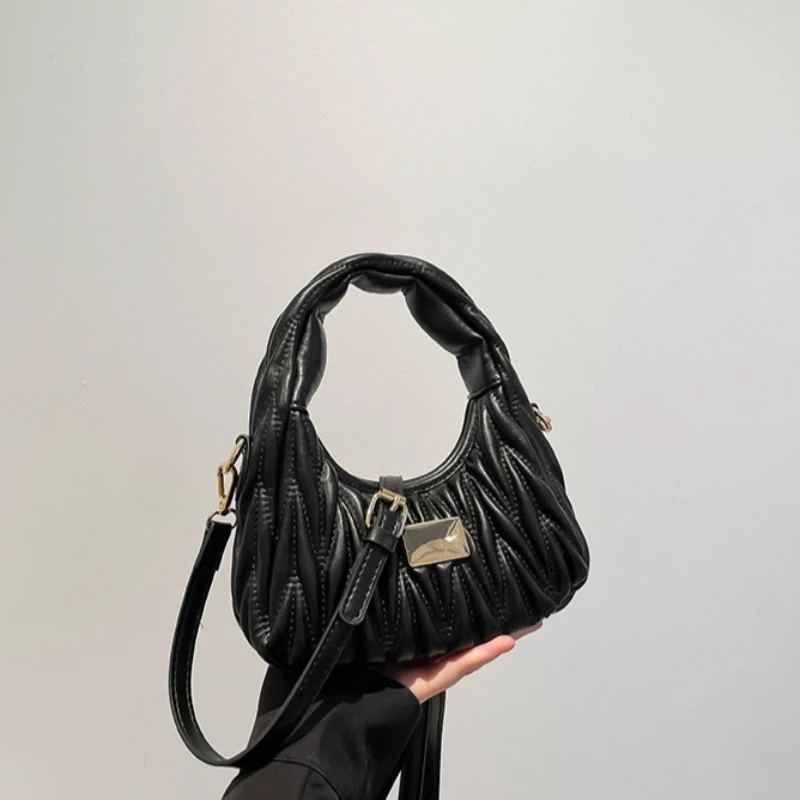 

Luxury Vintage Designer Tote Bag Women Elegant Leather Crossbody Purse Minimalist Casual Solid Color Parisian Fashion Handbag