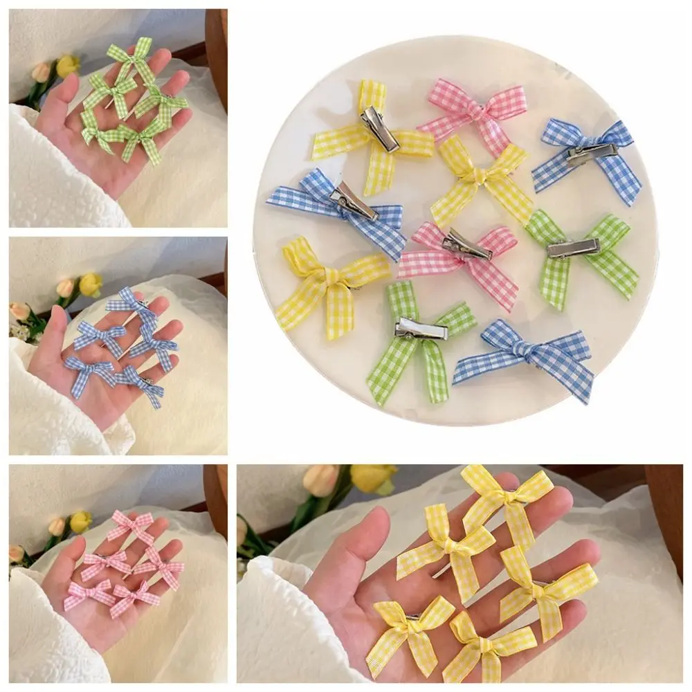 10pcs Bowknot Cotton Doll Hair Pins Mini Tiny Doll Hairpin Accessories Cute 3cm Doll Wig Clips Birthday Gift