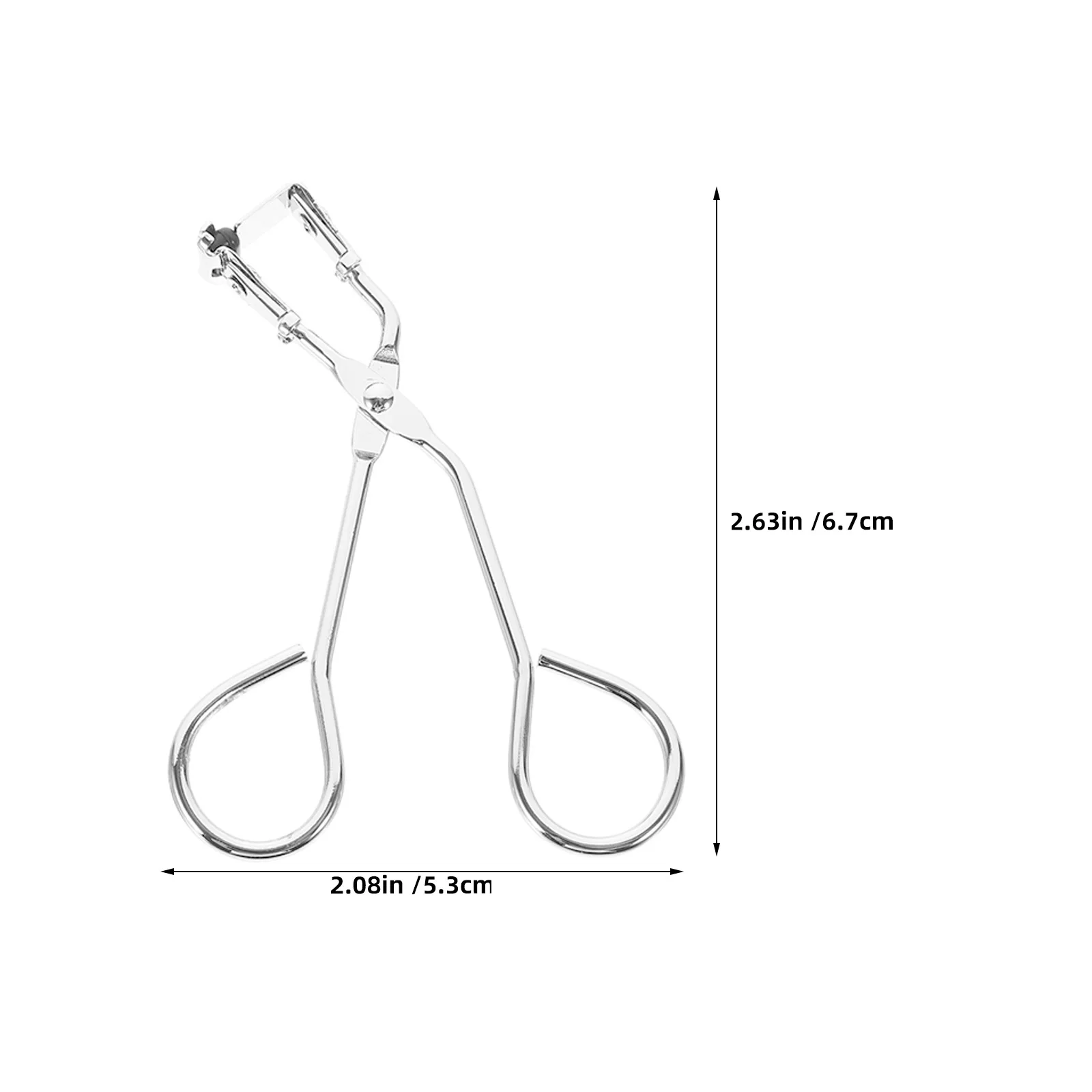 2 szt. Mini zalotka do rzęs ze stali nierdzewnej, narzędzie do częściowego podkręcania rzęs, antypoślizgowy uchwyt do naturalnych sztucznych rzęs, łatwe do przenoszenia, idealne w podróży.