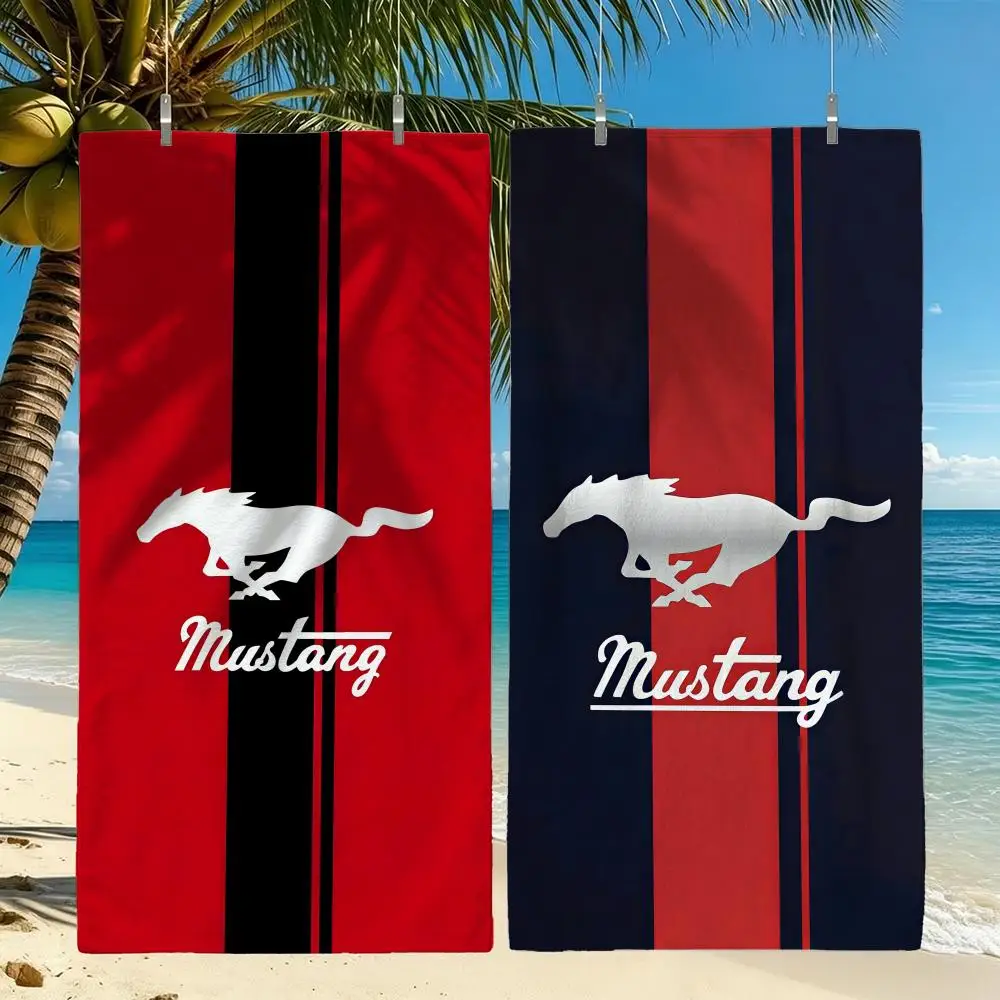 Brand Ford Mustang Towel Towel Beach Towel Oversized Quick Dry Towel Absorbent Soft Swim BeachTowels for Men Women
