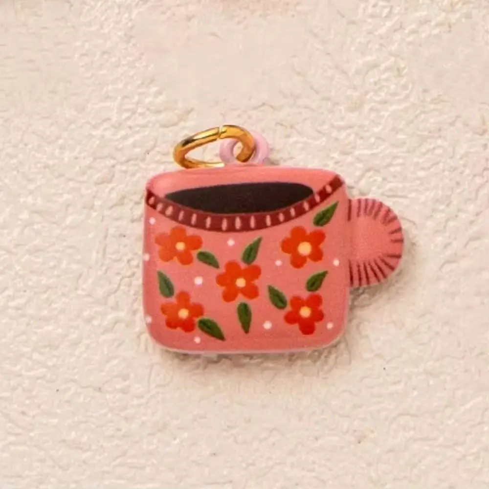 New Colorful Hand-Drawn Pendant Charms Handcrafted DIY Pendant Gift Geometric Shape Making Connector Charms Making