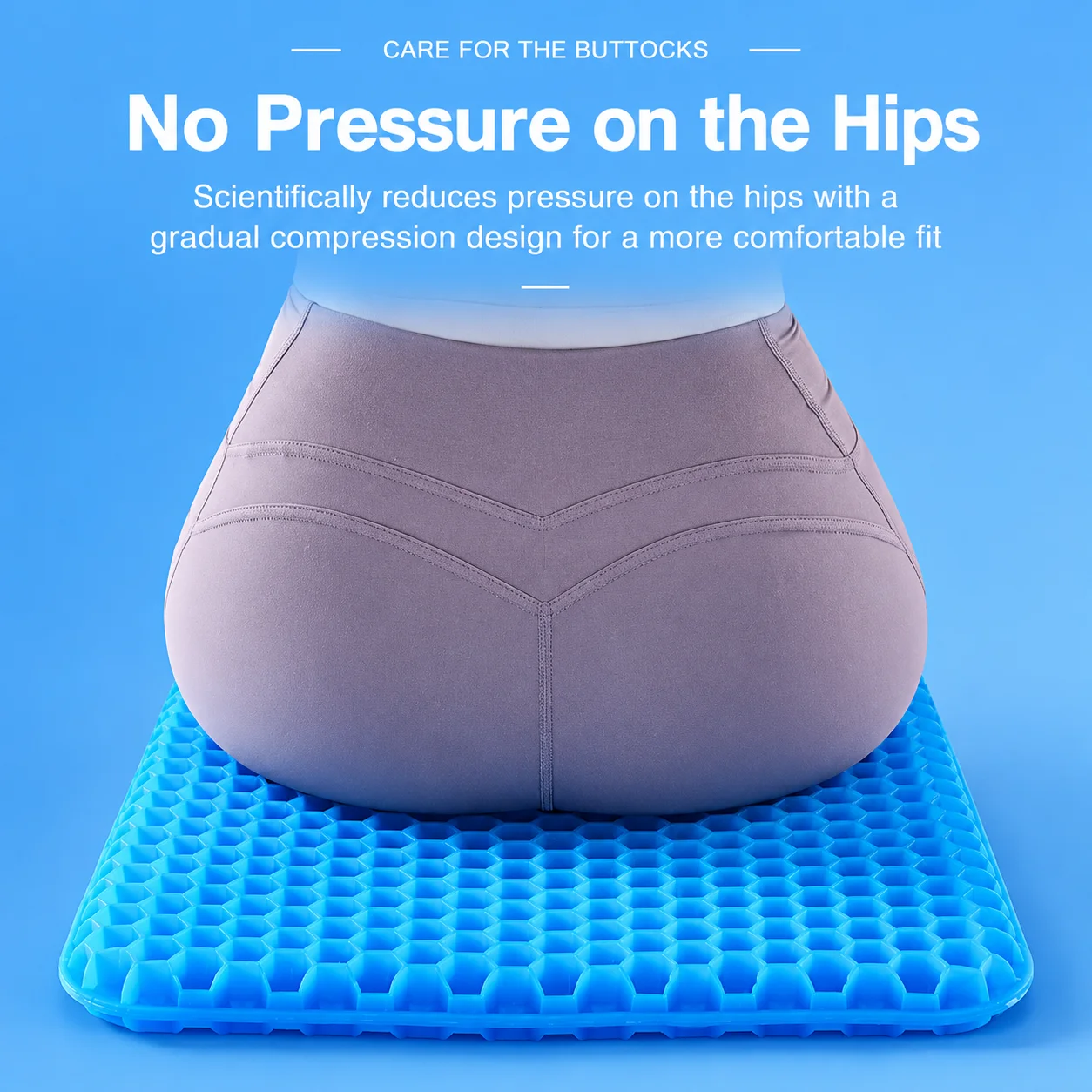 Almofada de gel com estrutura de favo de mel, respirável, para cadeiras, que proporciona frescor e alivia a pressão, ideal para escritório, casa, carro e cadeira de rodas, perfeita para o verão.